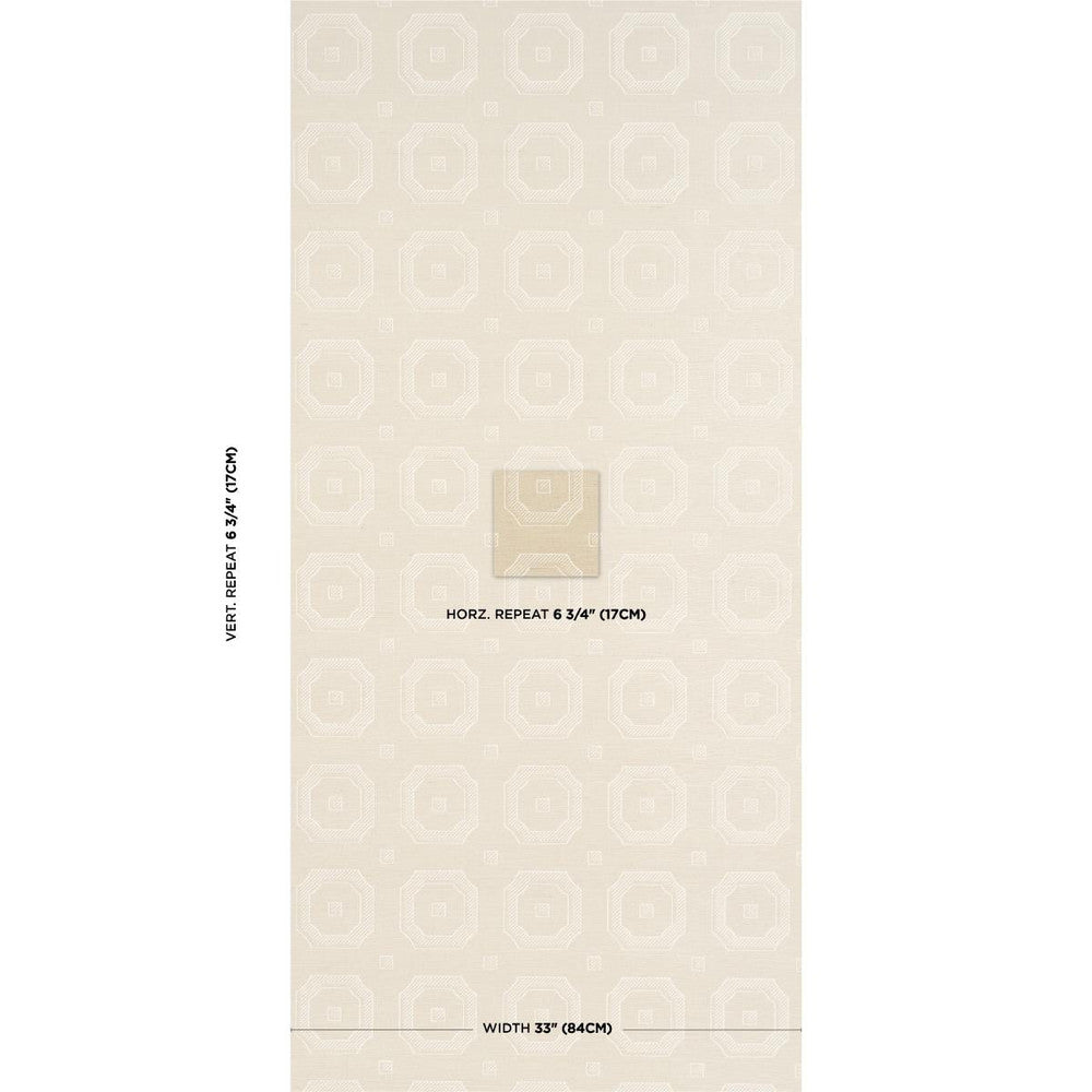 Beveled Frame Sisal Oyster 5016731 by Schumacher Wallpaper Textured & Woven Wallcoverings 6.75" - Fabric Carolina -