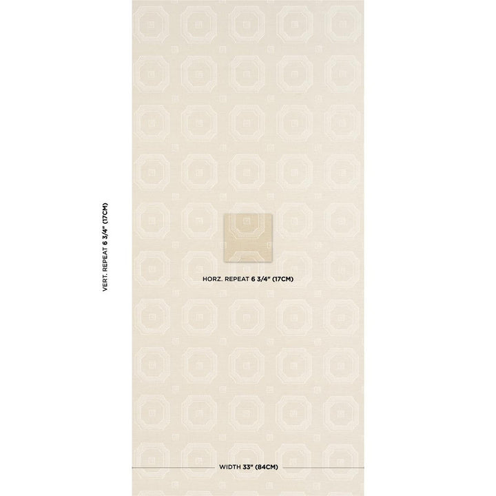 Beveled Frame Sisal Oyster 5016731 by Schumacher Wallpaper Textured & Woven Wallcoverings 6.75" - Fabric Carolina -