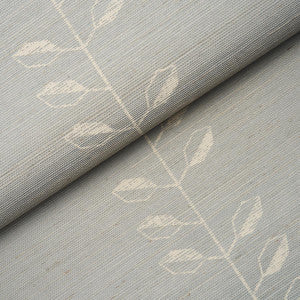 Geo Leaf Sisal Mineral & Ivory 5016702 by Schumacher Wallpaper