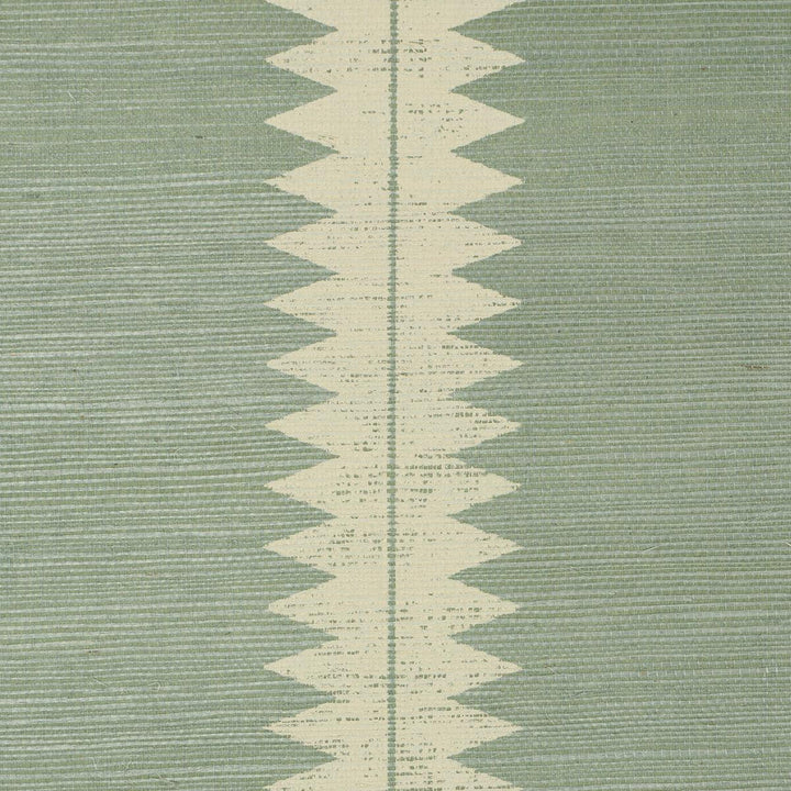 Bristle Stripe Sisal Seaglass 5016742 by Schumacher Designer Wallpaper Textured & Woven Wallcoverings 17.0" - Swanky Fabrics -