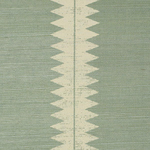 Bristle Stripe Sisal Seaglass 5016742 by Schumacher Wallpaper