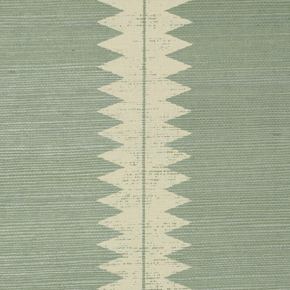 Bristle Stripe Sisal Seaglass 5016742 by Schumacher Wallpaper Textured & Woven Wallcoverings 17.0" - Fabric Carolina -