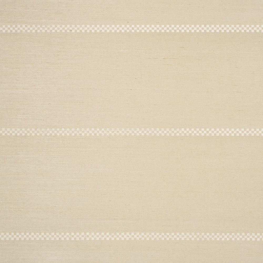 Checkered Stripe Sisal Birch 5016751 by Schumacher Designer Wallpaper Textured & Woven Wallcoverings 34.0" - Swanky Fabrics -