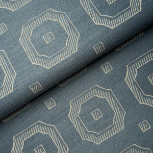 Beveled Frame Sisal Denim 5016730 by Schumacher Wallpaper
