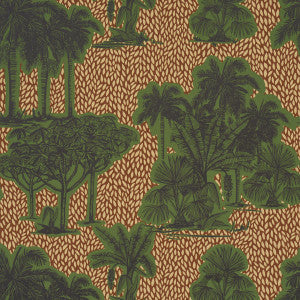 Tropical Safari Print Orinoco Verdant Oasis 5016920 by Schumacher Wallpaper