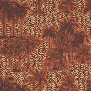 Tropical Safari Print Sunset In Los Llanos 5016921 by Schumacher Wallpaper