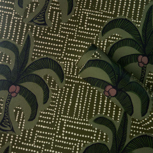 Agua De Coco Palm Tree Green 5017240 by Schumacher Wallpaper