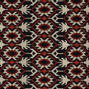 Andean Tribute Embroidery Ruby Midnight Shadows 85410 by Schumacher Fabric
