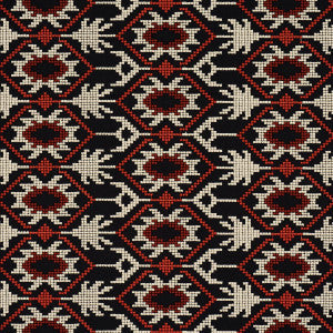 Andean Tribute Embroidery Ruby Midnight Shadows 85410 by Schumacher Fabric