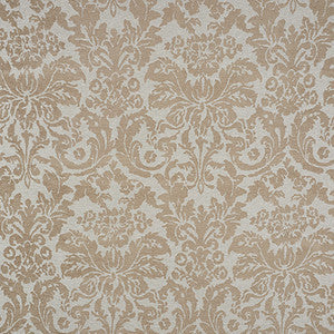 Ansley Damask Stone 71110 by Schumacher Fabric