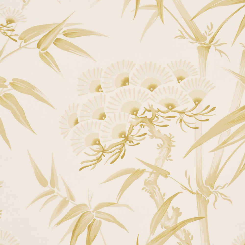Arita Floral Citron 5009143 by Schumacher Designer Wallpaper Perennial Favorites 27.5" - Swanky Fabrics -
