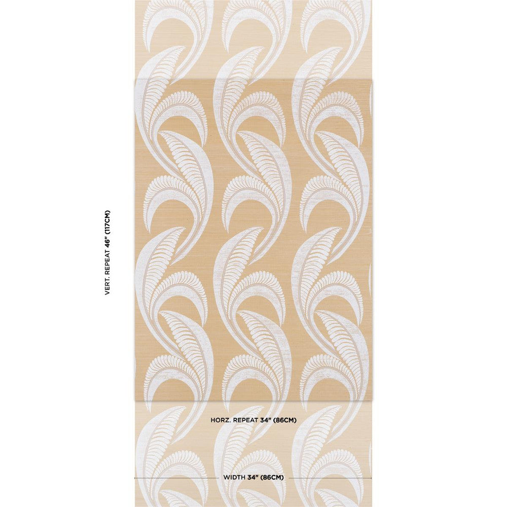 Banana Leaf Sisal Oatmeal 5016550 by Schumacher Wallpaper Textured & Woven Wallcoverings 34.0" - Fabric Carolina -