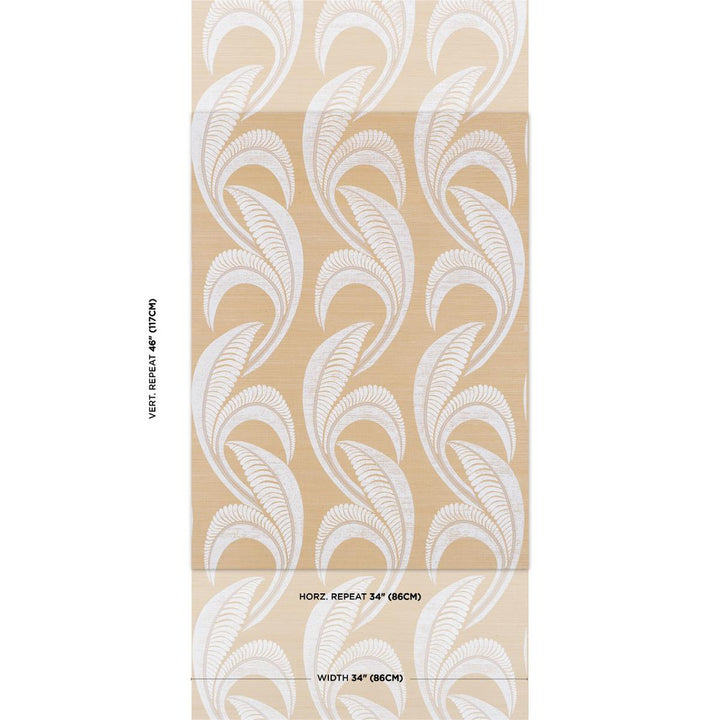 Banana Leaf Sisal Oatmeal 5016550 by Schumacher Wallpaper Textured & Woven Wallcoverings 34.0" - Fabric Carolina -