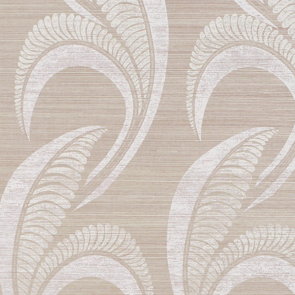 Banana Leaf Sisal Silver 5016551 by Schumacher Designer Wallpaper Textured & Woven Wallcoverings 34.0" - Swanky Fabrics -
