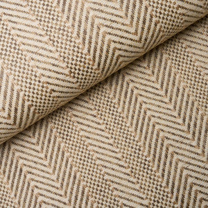 Zig Zag Paperweave Flax 5016601 by Schumacher Wallpaper