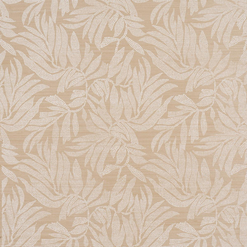 Tayrona Palm Mosaic Sisal Playa Dorada Sand 5016950 by Schumacher Designer Wallpaper Johanna Ortiz 18.0" - Swanky Fabrics -