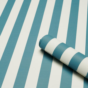 Emma Stripe Azure 5017214 by Schumacher Wallpaper