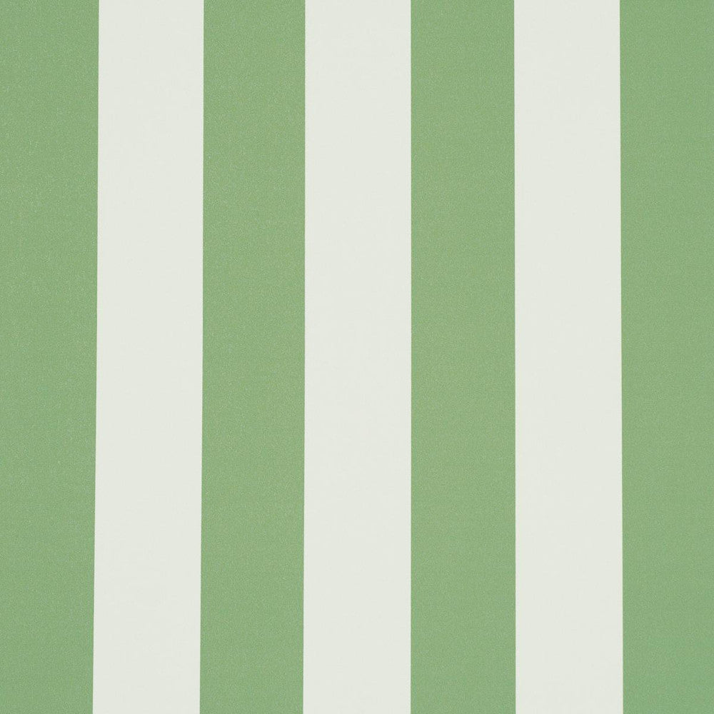 Emma Stripe Apple Green 5017216 by Schumacher Designer Wallpaper Perennial Favorites 2.5" - Swanky Fabrics -