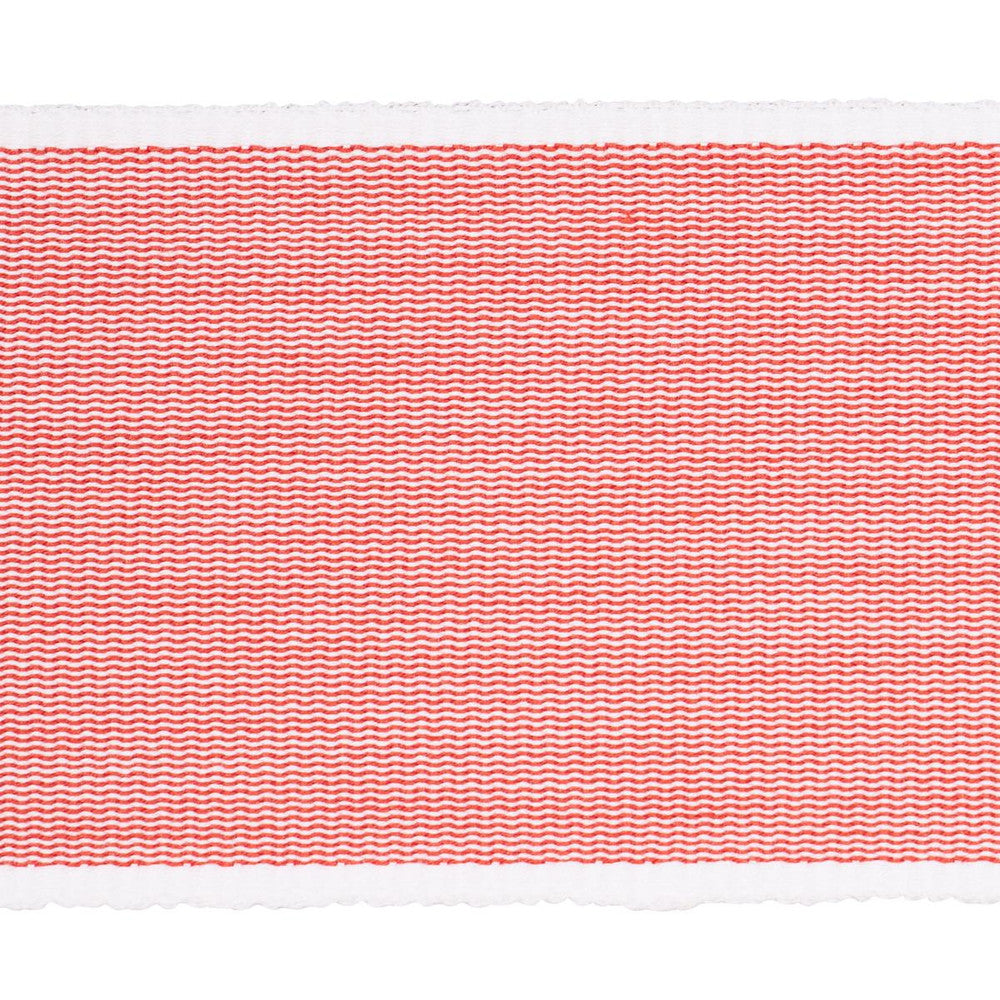 Sandpiper Tape Wide Red 79389 by Schumacher Designer Trim Perennial Favorite Trims - Swanky Fabrics -
