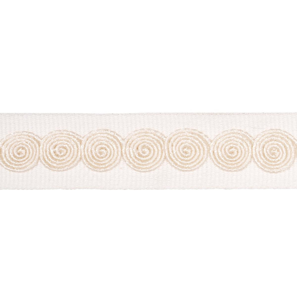 Castille Tape Narrow Ivory 83881 by Schumacher Trim Perennial Favorite Trims - Fabric Carolina -