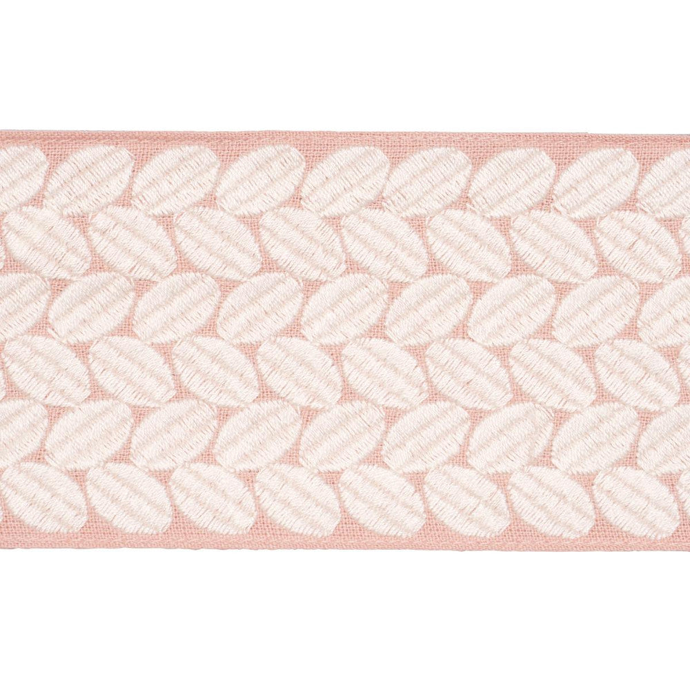 Berkeley Tape Wide Blush 83910 by Schumacher Designer Trim Perennial Favorite Trims 1.0" - Swanky Fabrics -