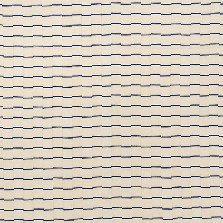 Lines Blue 71211 by Schumacher Fabric David-Kaihoi 45% Linen, 35% Cotton, 20% Polyester - Horizontal: 4.5 and Vertical: 2.375 53 - Fabric Carolina -