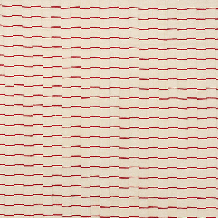 Lines Red 71212 by Schumacher Fabric Schumacher Fabric Lines Red 71212Fabric LINEN 45% INDIA </p><p>Repeat: H: HORZ. 4 1/2" (11CM) , V: VERT. 2 3/8" (6CM) 53 - Fabric Carolina -