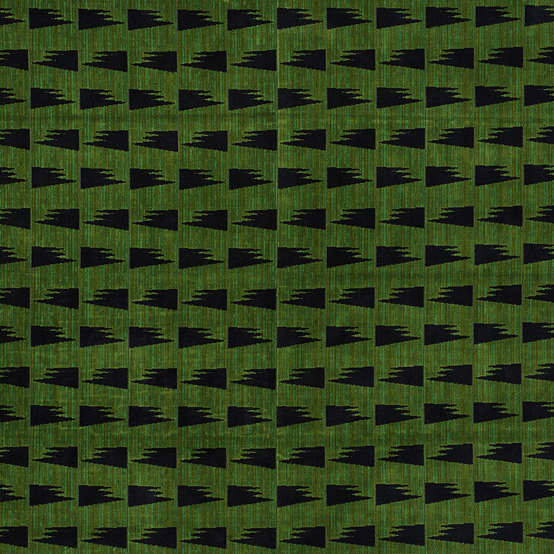 Tutsi Green 71222 by Schumacher Fabric David-Kaihoi 56% Cotton, 44% Rayon - Horizontal: 4.25 and Vertical: 6.625 51 - Fabric Carolina -