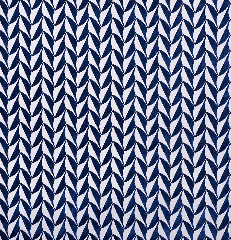 Spades Blue 71231 by Schumacher Fabric David-Kaihoi 89% Cotton, 11% Polyester - Horizontal: 2.5 and Vertical: 1.75 50.5 - Fabric Carolina -