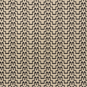 Turkish Step Black/Natural 71240 by Schumacher Fabric