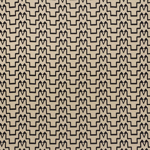 Turkish Step Black/Natural 71240 by Schumacher Fabric