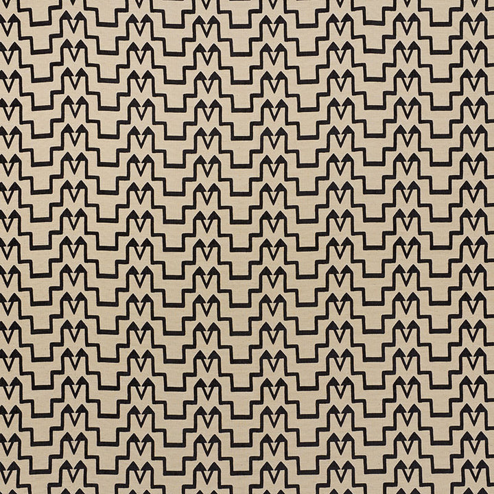 Turkish Step Black/Natural 71240 by Schumacher Fabric DAVID KAIHOI VISCOSE 65% COTTON 16% TURKEY </p><p>Repeat: Horizontal: 6 1/2" (17CM) and Vertical: 2 3/4" (7CM) 53.5 - Fabric Carolina -
