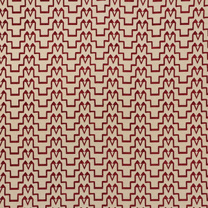 Turkish Step Red/Natural 71242 by Schumacher Fabric