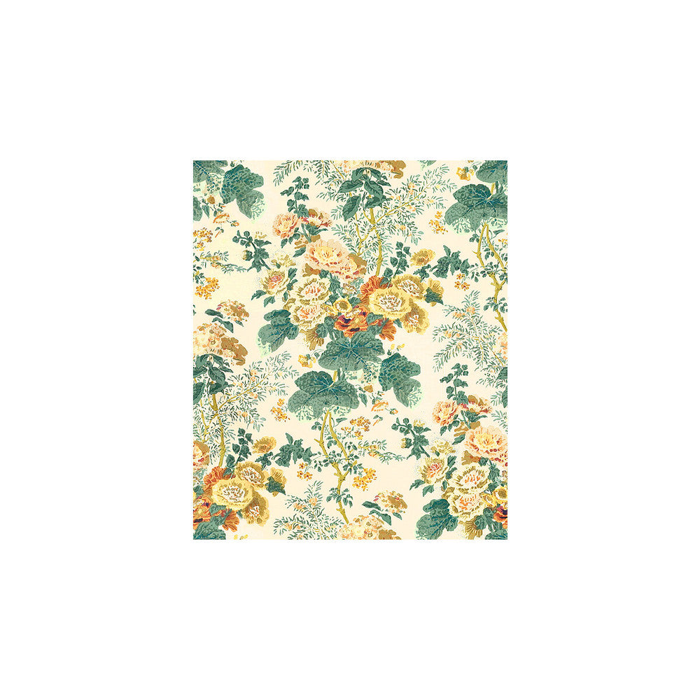 Hollyhock Hdb Yellow by Lee Jofa Fabric - COTTON - 100% Thailand LIGHT Horizontal: 0 and Vertical: 40.25 47 - Fabric Carolina -