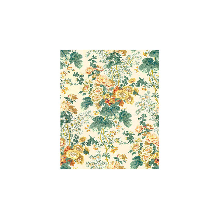 Hollyhock Hdb Yellow by Lee Jofa Fabric - COTTON - 100% Thailand LIGHT Horizontal: 0 and Vertical: 40.25 47 - Fabric Carolina -