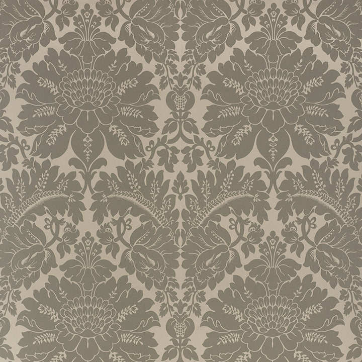 Maggiore Damasco Moonstone 71283 by Schumacher Fabric Damasco 100% Cotton - Horizontal: 26 and Vertical: 31.75 54.5 - Fabric Carolina -