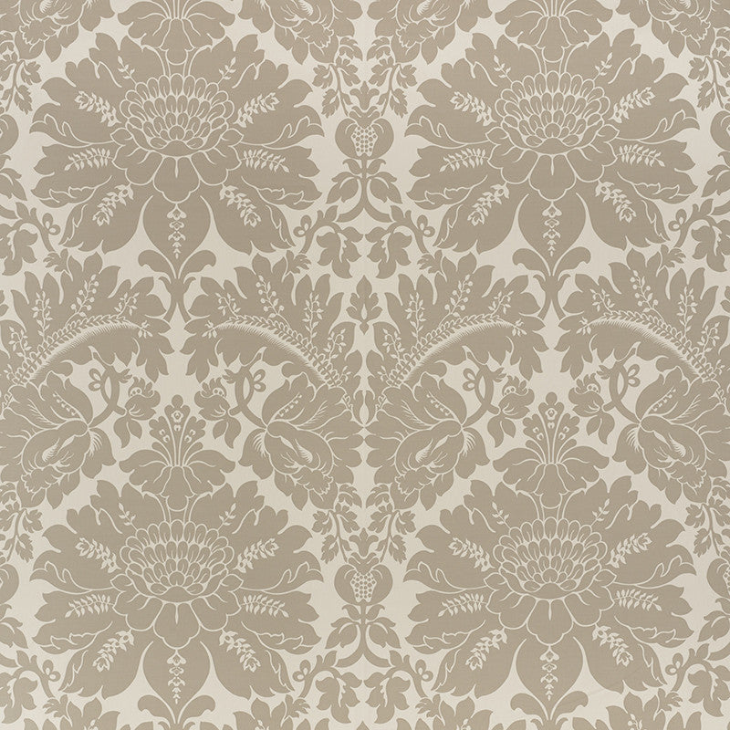 Maggiore Damasco Alabaster 71284 by Schumacher Fabric Damasco 100% Cotton - Horizontal: 26 and Vertical: 31.75 54.5 - Fabric Carolina -