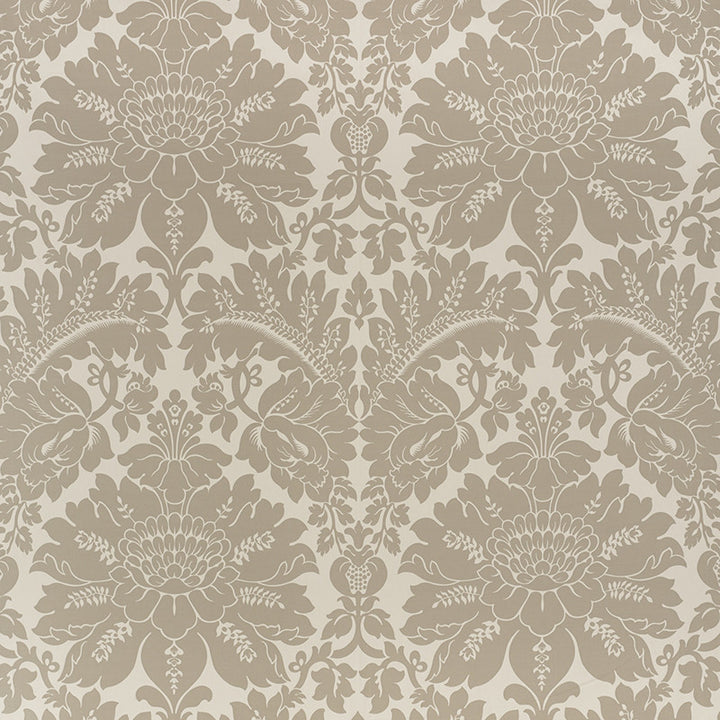 Maggiore Damasco Alabaster 71284 by Schumacher Fabric Damasco 100% Cotton - Horizontal: 26 and Vertical: 31.75 54.5 - Fabric Carolina -
