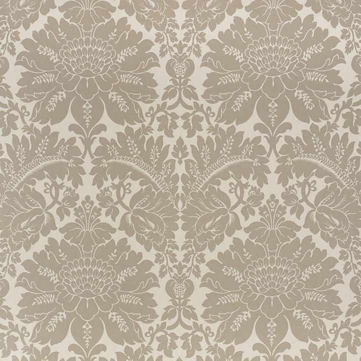 Maggiore Damasco Alabaster 71284 by Schumacher Designer Fabric DAMASCO COTTON 100% ITALY </p><p>Repeat: Horizontal: 26" (66CM) and Vertical: 31 3/4" (81CM) 54.5 - Swanky Fabrics -