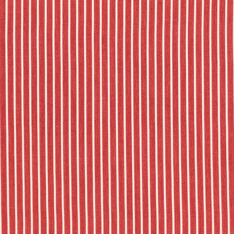 Edie Stripe Red 71309 by Schumacher Designer Fabric ESSENTIALS: CLASSIC STRIPES See Sample INDIA - </p><p>Repeat: Horizontal: 3/8" (1CM) and Vertical: - 55" (140CM) - Swanky Fabrics -