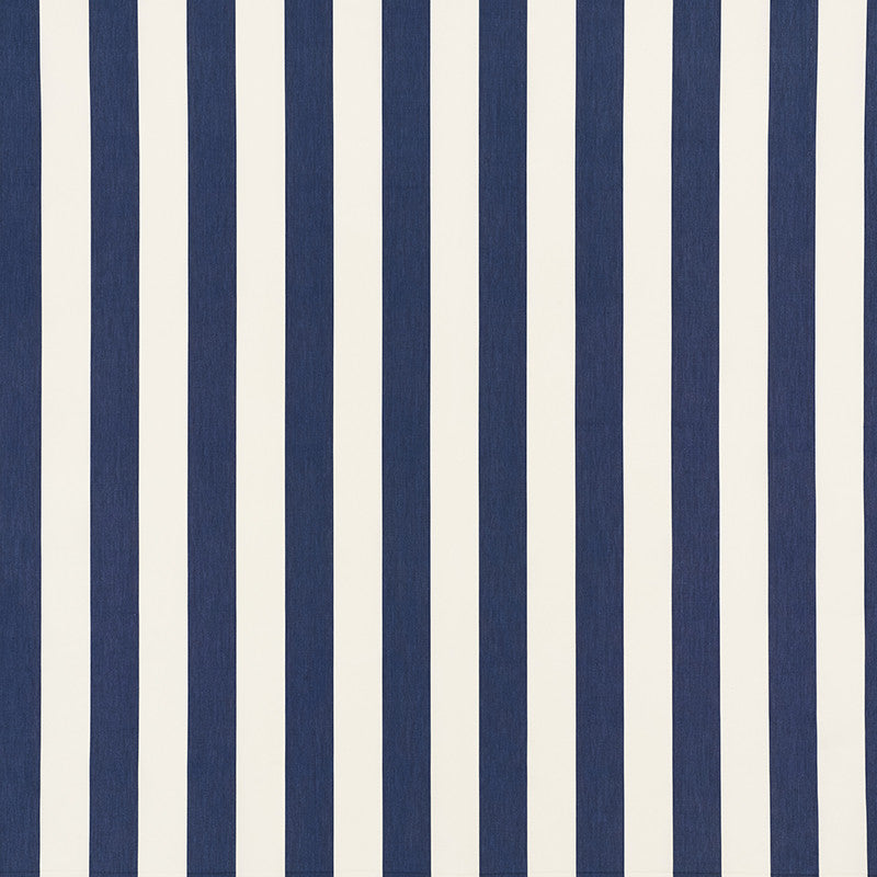 Andy Stripe Navy 71323 by Schumacher Designer Fabric Essentials-Classic-Stripes 100% Cotton - Horizontal: 5.5 and Vertical: - 55 - Swanky Fabrics -