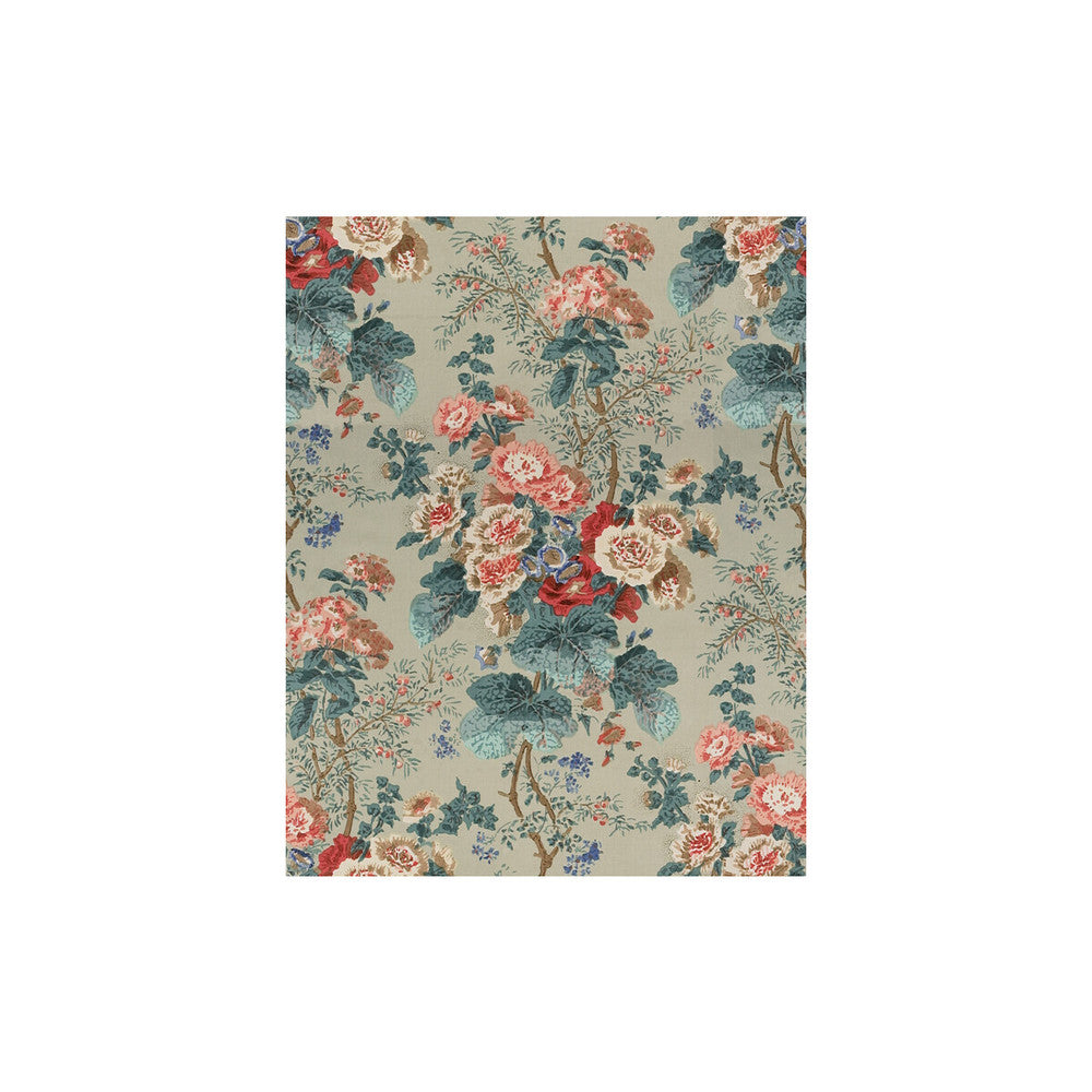 Hollyhock Hdb Green by Lee Jofa Fabric COTTON - 100% Thailand LIGHT Horizontal: 0 and Vertical: 40.25 47 - Fabric Carolina -
