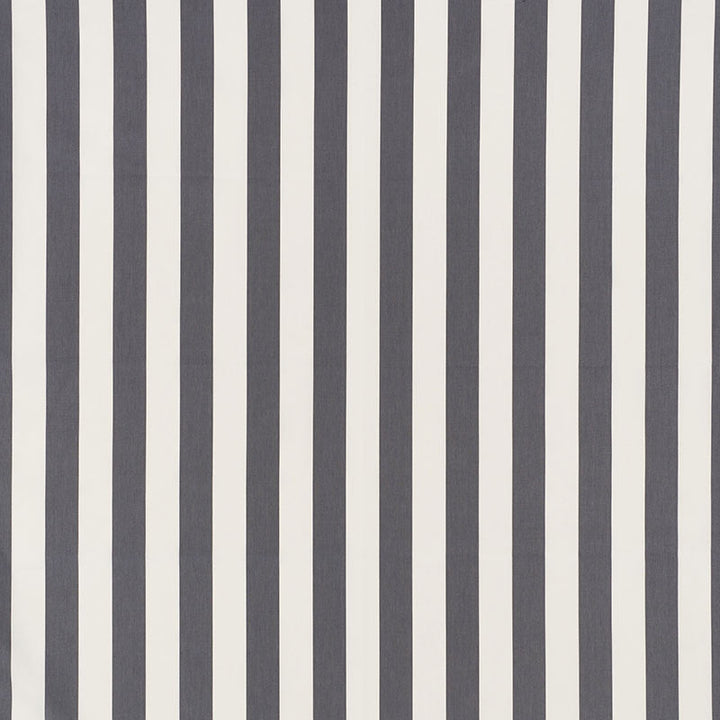James Stripe Charcoal 71350 by Schumacher Designer Fabric ESSENTIALS: CLASSIC STRIPES See Sample INDIA - </p><p>Repeat: Horizontal: 4 1/2" (12CM) and Vertical: - 55" (140CM) - Swanky Fabrics -