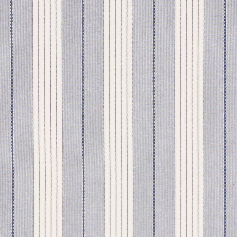 Audrey Stripe Navy 71370 by Schumacher Fabric Essentials-Stripes-Ii 100% Cotton - Horizontal: 4.75 and Vertical: - 54 - Fabric Carolina -
