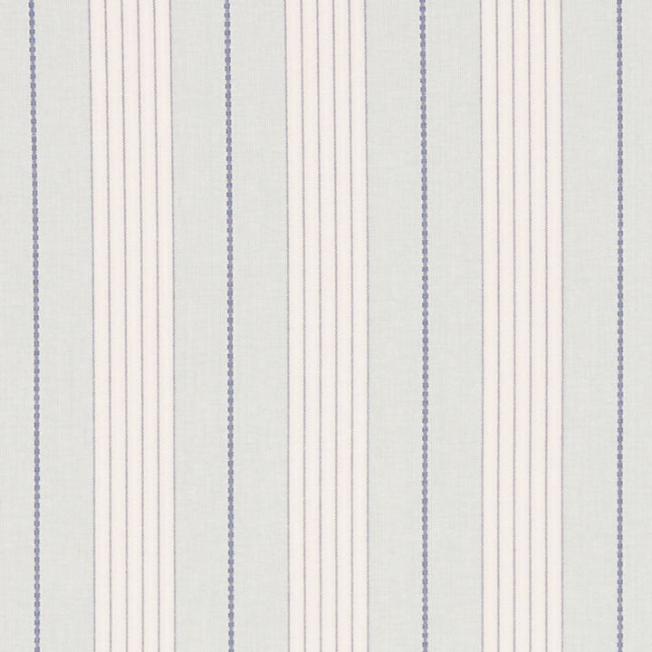 Audrey Stripe Sky 71371 by Schumacher Designer Fabric ESSENTIALS: STRIPES II COTTON 100% INDIA </p><p>Repeat: Horizontal: 4 3/4" (12CM) and Vertical: 54 - Swanky Fabrics -