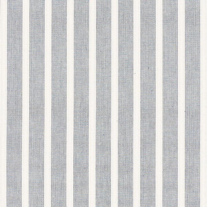 Jean Stripe Navy 71381 by Schumacher Fabric ESSENTIALS: STRIPES II COTTON 100% INDIA </p><p>Repeat: Horizontal: 1" (3CM) and Vertical: 54 - Fabric Carolina -