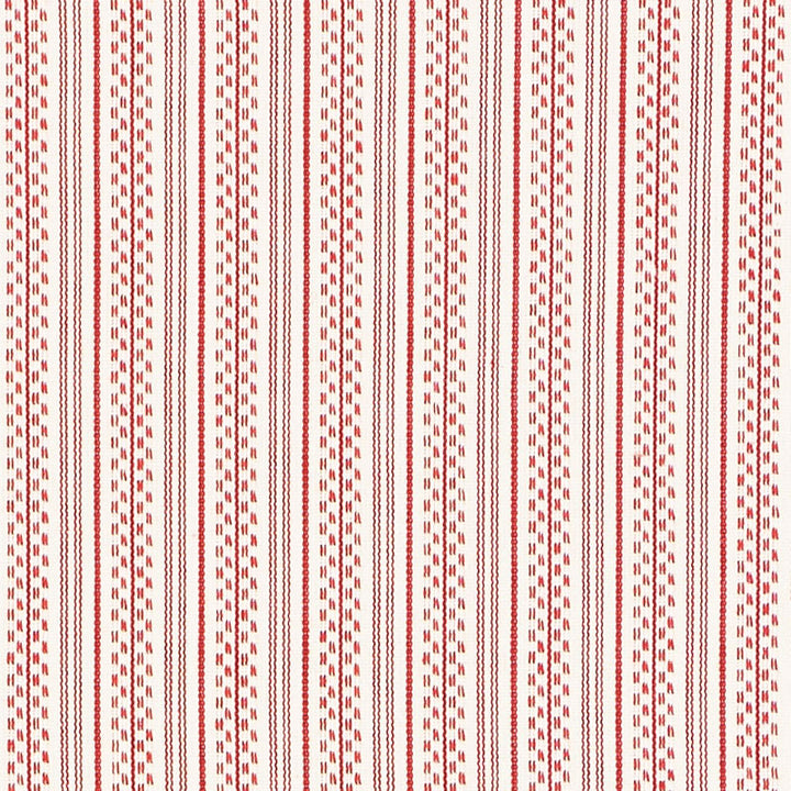 Jack Stripe Red 71415 by Schumacher Fabric ESSENTIALS: STRIPES II COTTON 100% INDIA </p><p>Repeat: Horizontal: 1 1/8" (3CM) and Vertical: 53 - Fabric Carolina -