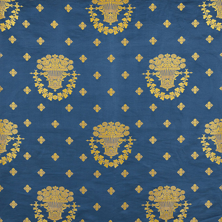 Blue Room Lampas Blue 71700 by Schumacher Fabric BLUE ROOM LAMPAS See Sample ITALY - </p><p>Repeat: Horizontal: 25 3/4" (65CM) and Vertical: 30 3/4" (78CM) 51 1/2" (131CM) - Fabric Carolina -