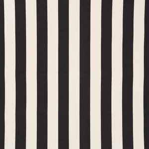 Cabana Stripe Black 71756 by Schumacher Fabric