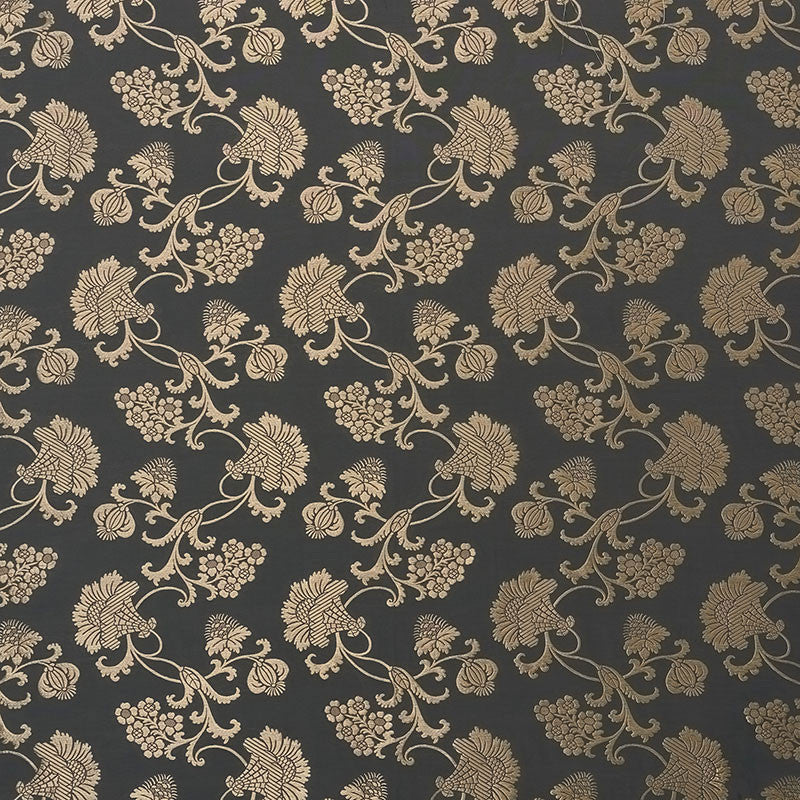 Margaux Carbon Shimmer 71841 by Schumacher Fabric SCHUMACHER CLASSICS II COTTON 42% LUREX 38% ITALY </p><p>Repeat: Horizontal: 32" (81CM) and Vertical: VERT 49" (124CM) 51 - Fabric Carolina -